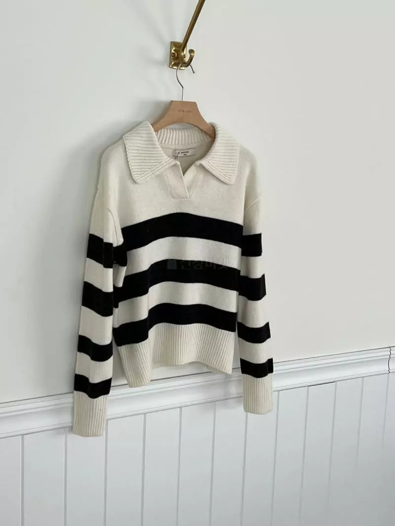 Oneand - Korean Women Fashion - #womensfashion - Our Stripes Knit Tee