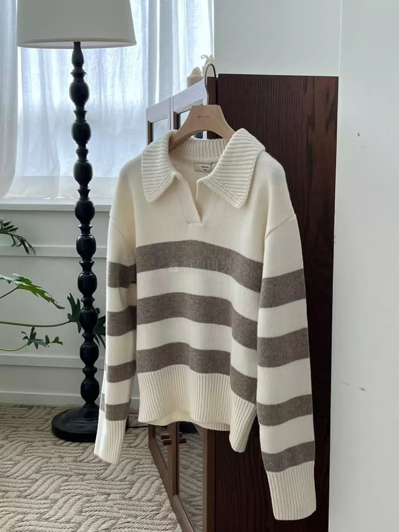 Oneand - Korean Women Fashion - #womensfashion - Our Stripes Knit Tee - 5