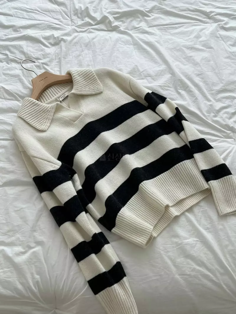 Oneand - Korean Women Fashion - #womensfashion - Our Stripes Knit Tee - 7