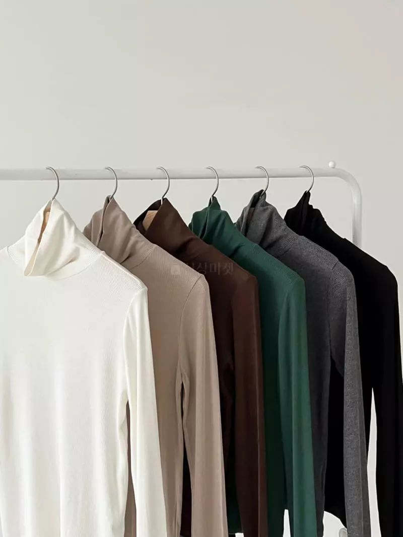 Oneand - Korean Women Fashion - #womensfashion - Basic Turtleneck Tee - 7