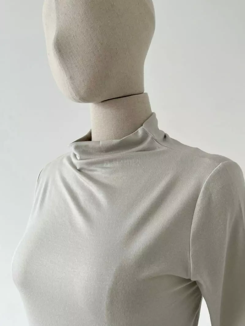 Oneand - Korean Women Fashion - #womensfashion - Modal Half Turtleneck Tee - 7