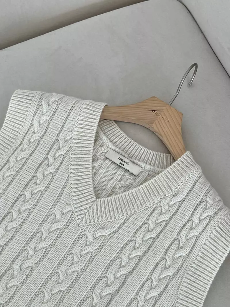 Oneand - Korean Women Fashion - #womensfashion - Cable Vest - 10