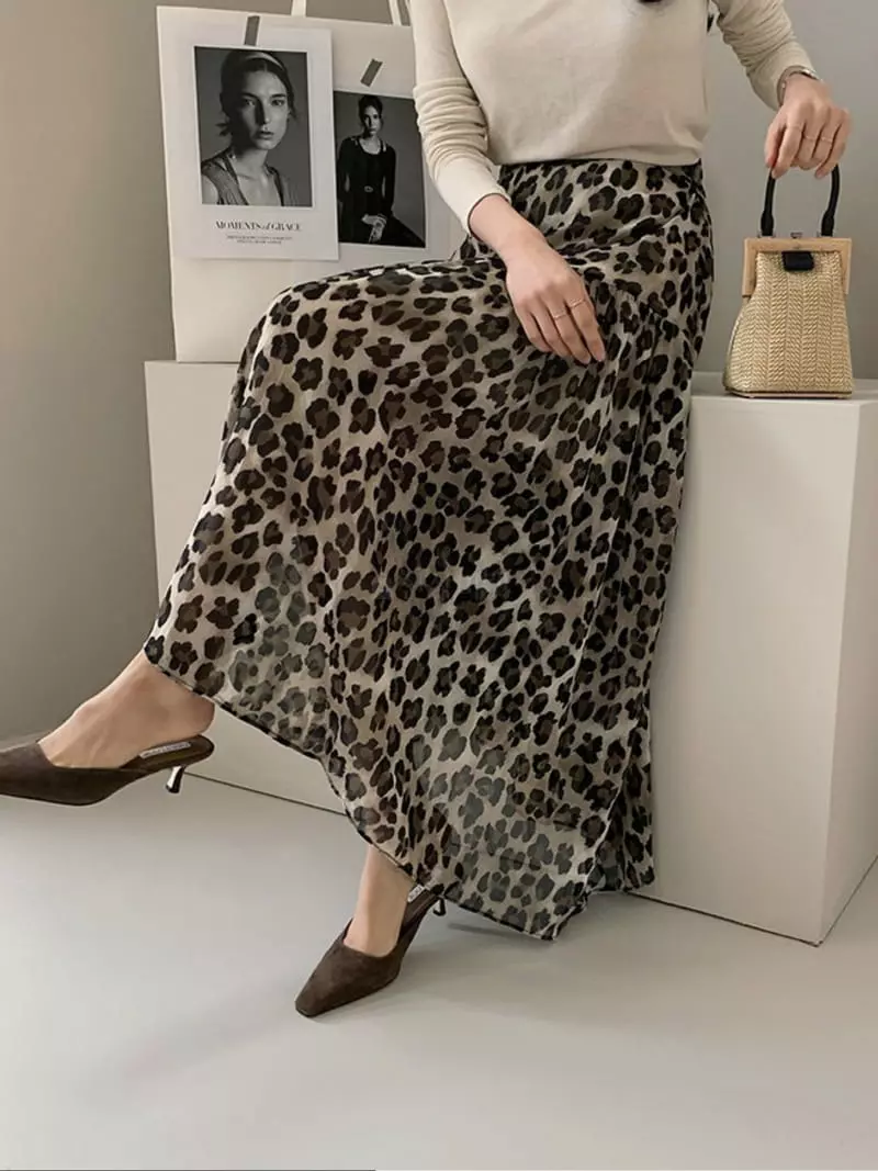 Oneway - Korean Women Fashion - #momslook - Leopard Skirt