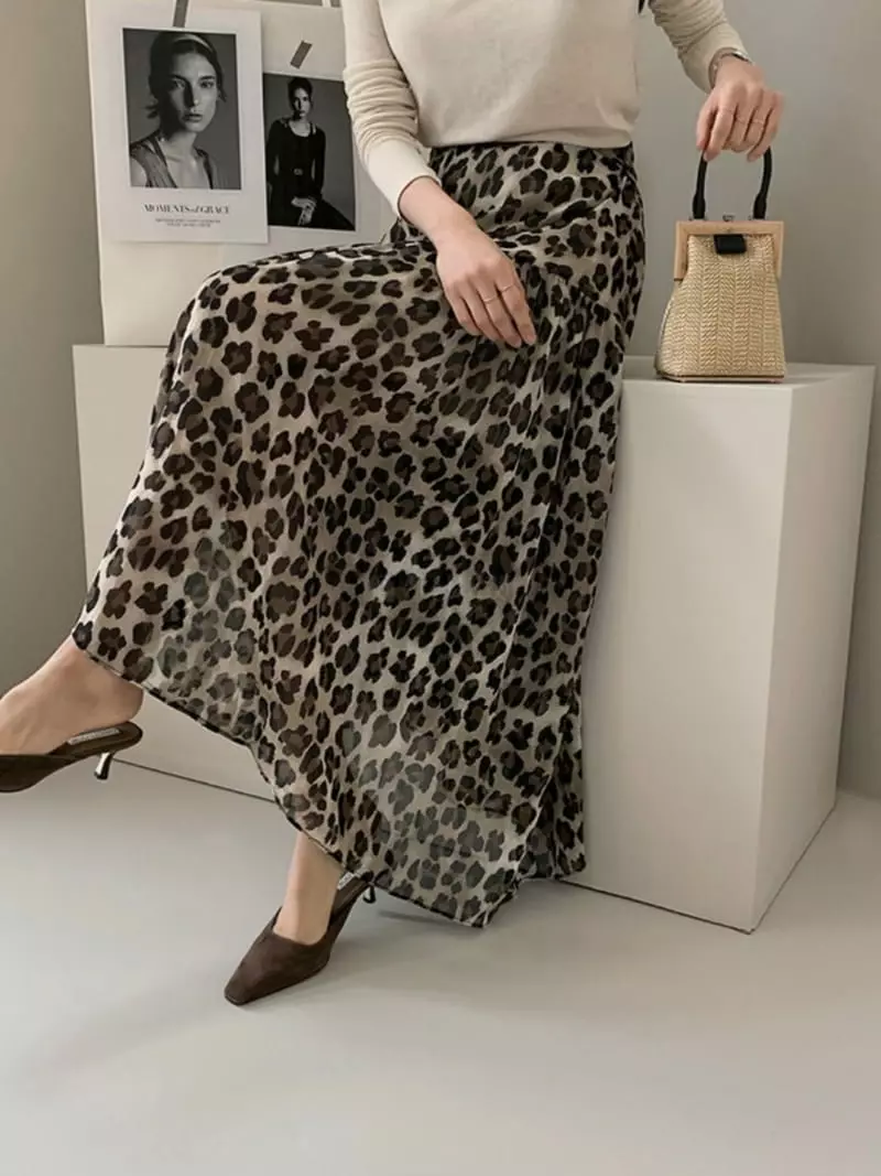 Oneway - Korean Women Fashion - #momslook - Leopard Skirt - 10