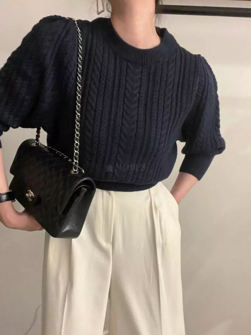 Oneway - Korean Women Fashion - #womensfashion - Basic Twist Knit Tee - 4