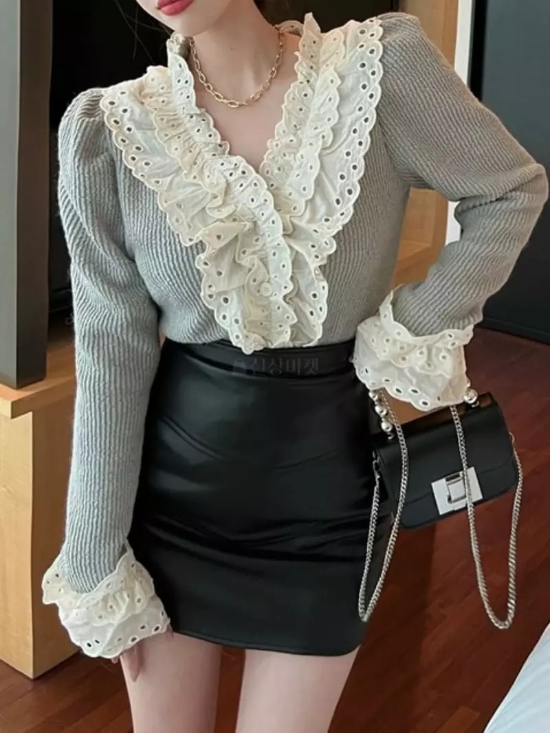 Oneway - Korean Women Fashion - #momslook - Bubble Rib Tee