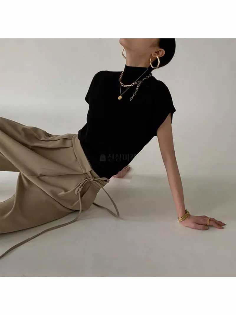 Oneway - Korean Women Fashion - #momslook - Half Turtleneck Knit Tee - 6