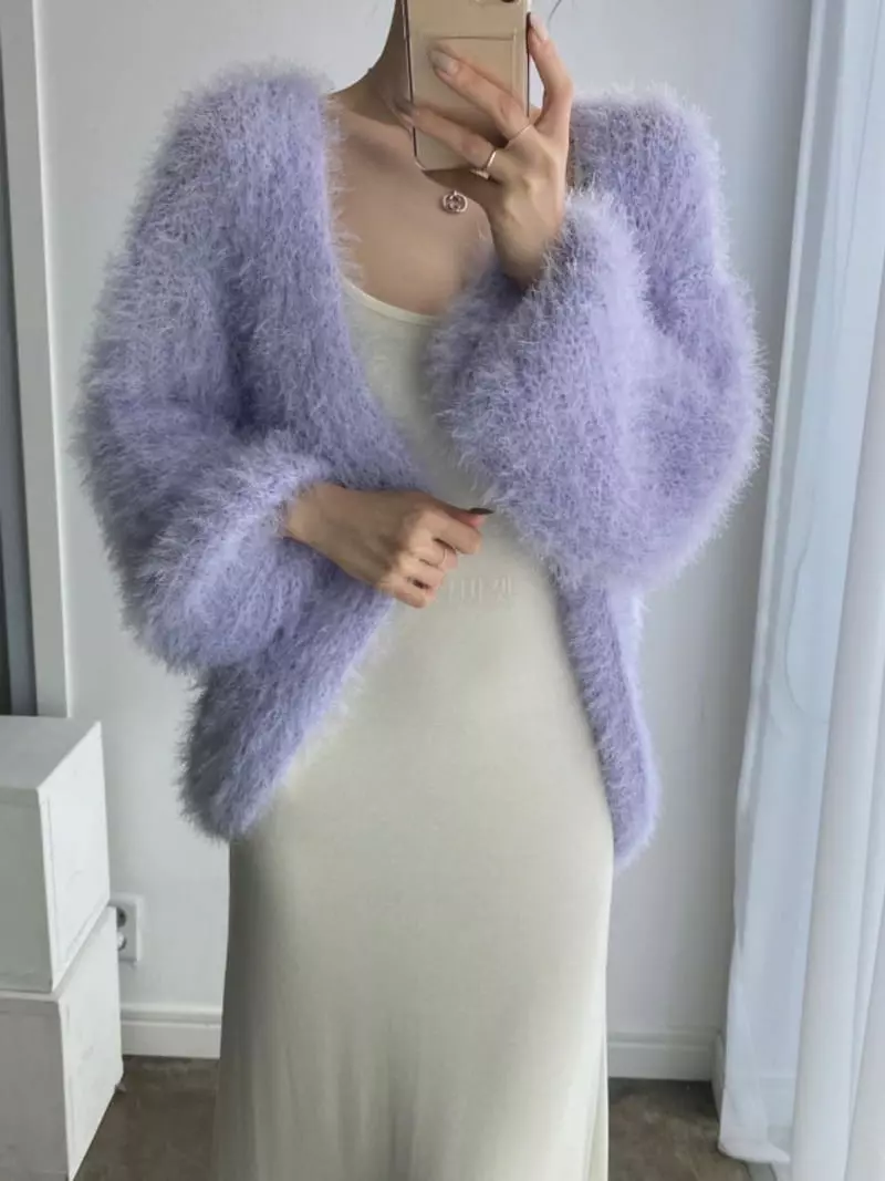 Oneway - Korean Women Fashion - #momslook - Macaroon Knit Cardigan - 5