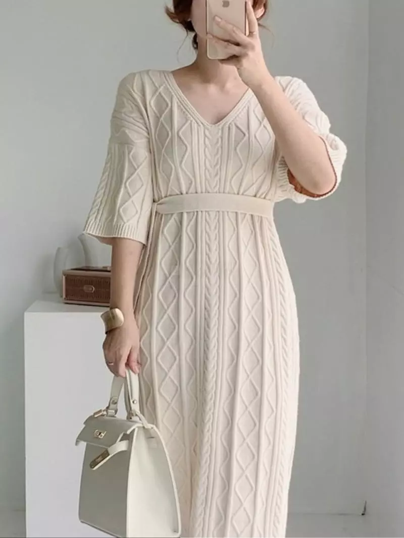 Oneway - Korean Women Fashion - #momslook - Twist Belt One-piece Set - 2