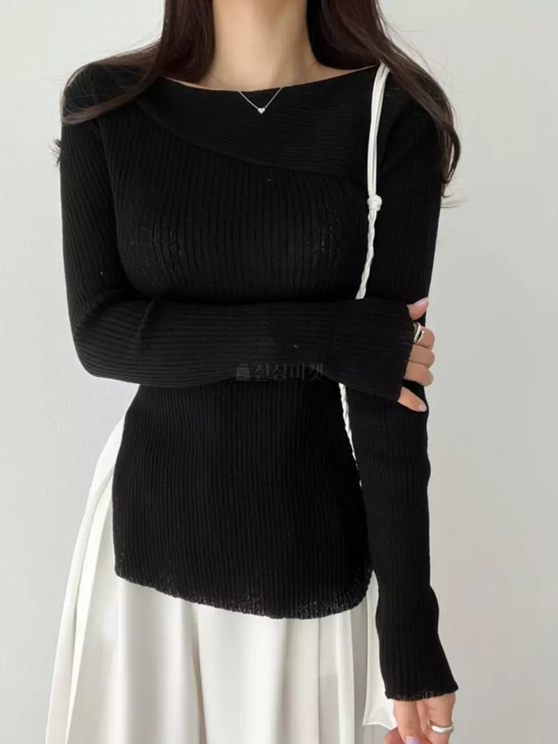 Oneway - Korean Women Fashion - #momslook - Rib Knit Tee - 5