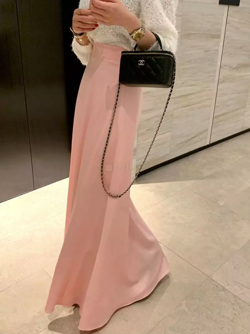 Oneway - Korean Women Fashion - #romanticstyle - Satin Banding Skirt