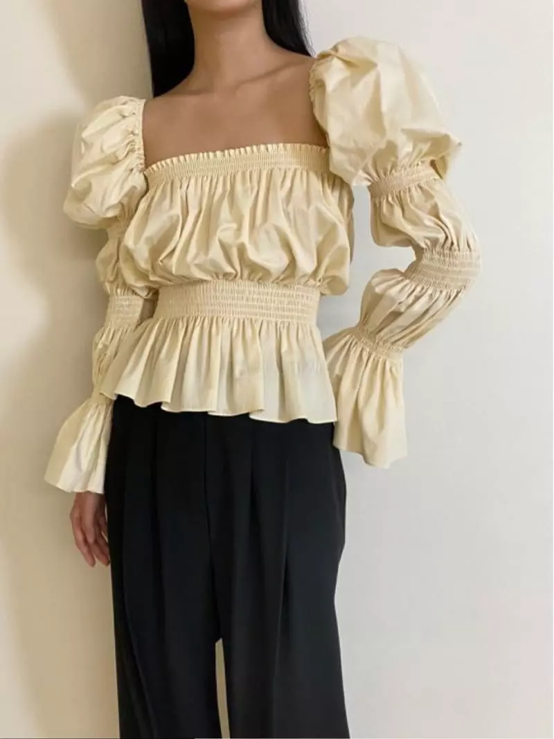 Oneway - Korean Women Fashion - #shopsmall - Square Smog Blouse - 3