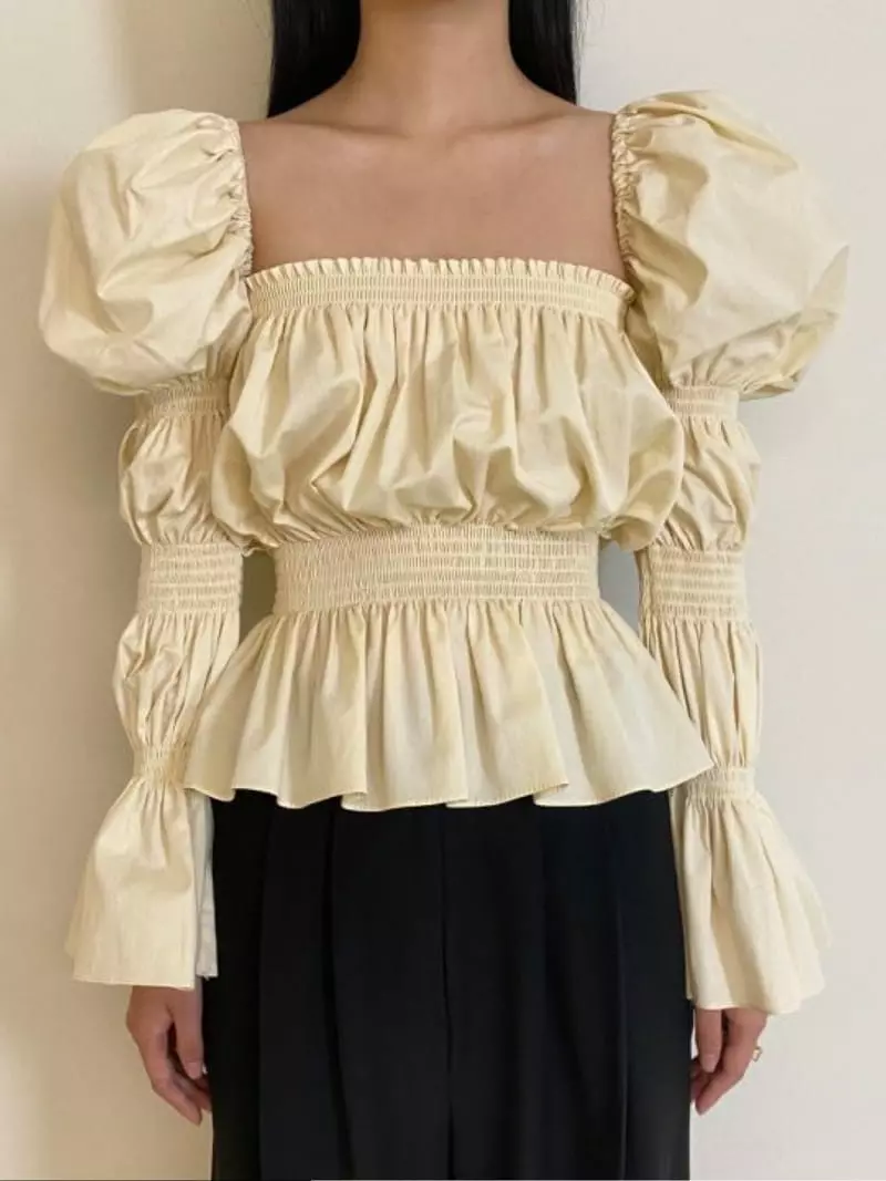 Oneway - Korean Women Fashion - #shopsmall - Square Smog Blouse - 4