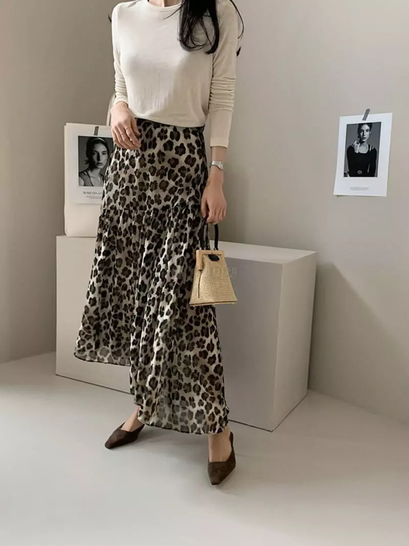 Oneway - Korean Women Fashion - #womensfashion - Leopard Skirt - 2