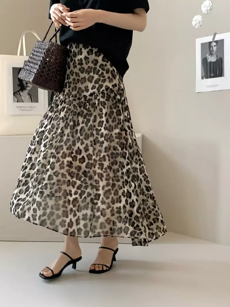 Oneway - Korean Women Fashion - #womensfashion - Leopard Skirt - 6