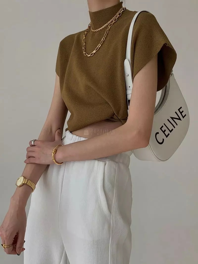 Oneway - Korean Women Fashion - #womensfashion - Half Turtleneck Knit Tee - 7