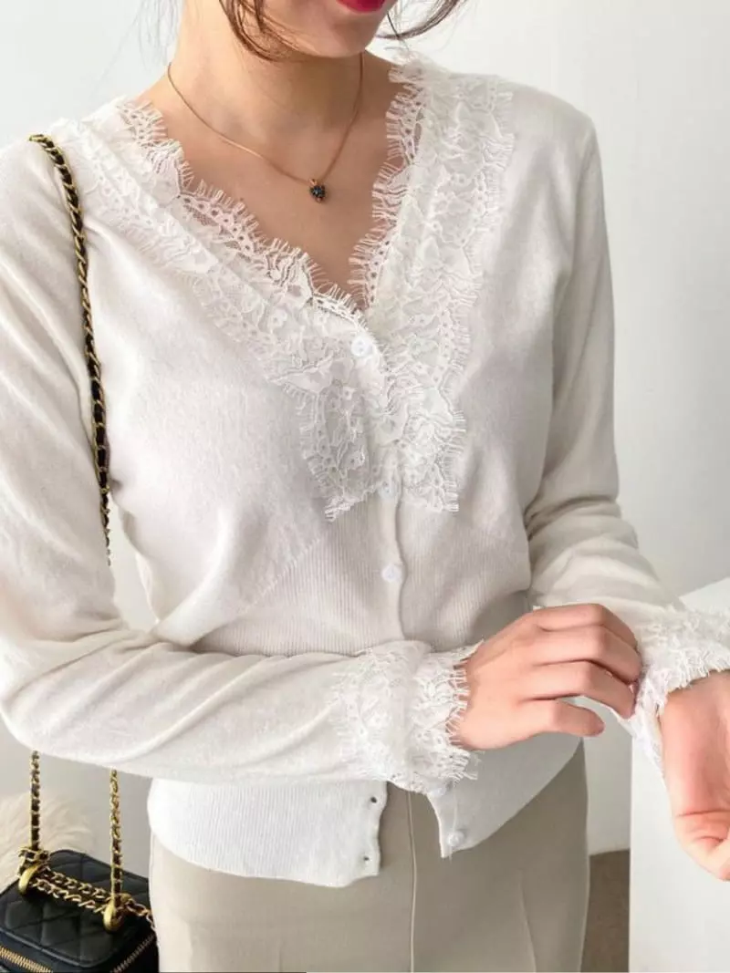 Oneway - Korean Women Fashion - #womensfashion - Lace Cardigan - 2