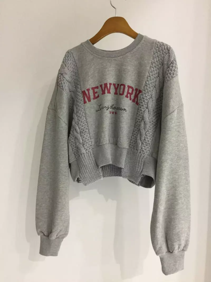 Oneway - Korean Women Fashion - #womensfashion - Knit New York Sweatshirt - 7