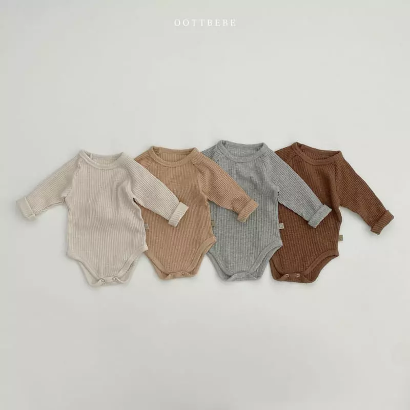 Oott Bebe - Korean Baby Fashion - #babyclothing - J Cardigan Bodysuit Bonnet Set