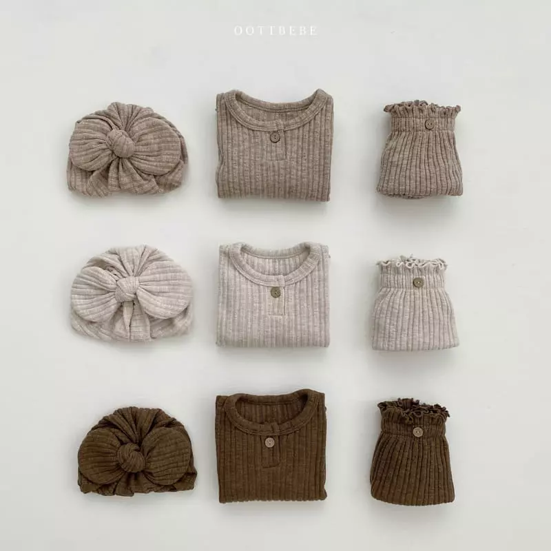 Oott Bebe - Korean Baby Fashion - #babyoutfit - Coco Bloomer Set - 6