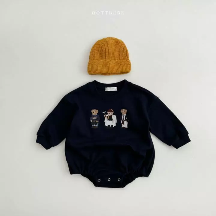 Oott Bebe - Korean Baby Fashion - #babyoutfit - Bear Bear Bodysuit - 2