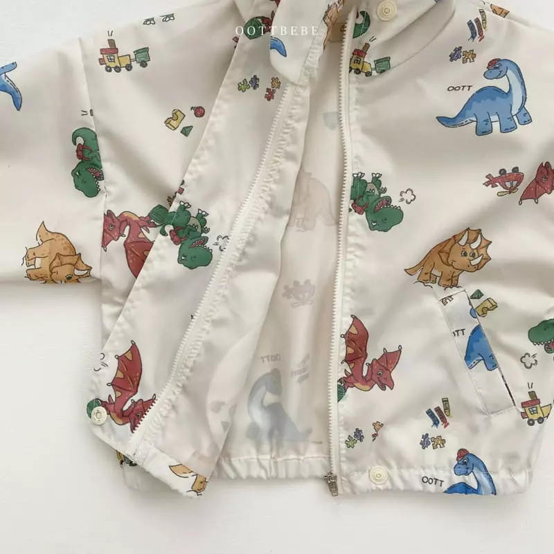 Oott Bebe - Korean Children Fashion - #childrensboutique - Dino Windbreaker Jacket - 12