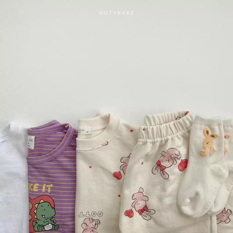 Oott Bebe - Korean Children Fashion - #fashionkids - Balloon Top Bottom Set - 11