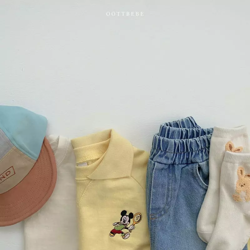 Oott Bebe - Korean Children Fashion - #fashionkids - Tennis Mickey Sweatshirt - 8