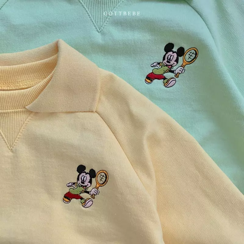 Oott Bebe - Korean Children Fashion - #kidsstore - Tennis Mickey Sweatshirt - 10
