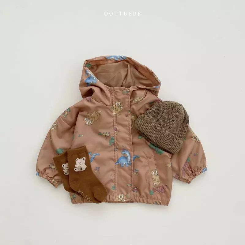 Oott Bebe - Korean Children Fashion - #kidzfashiontrend - Dino Windbreaker Jacket - 2