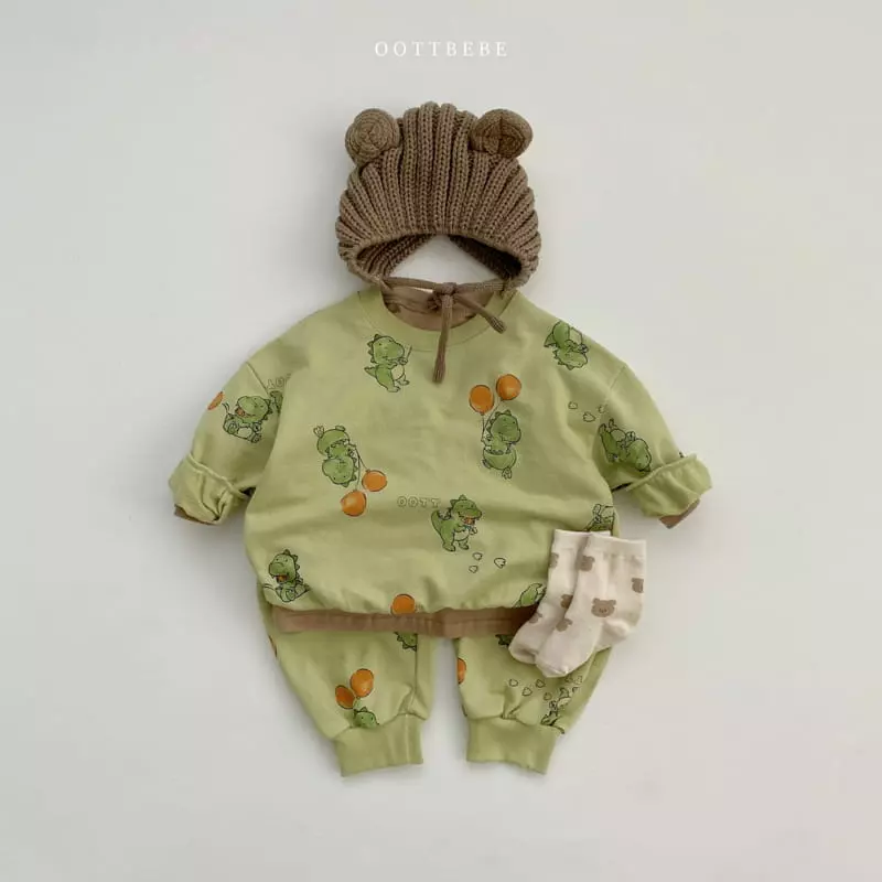 Oott Bebe - Korean Children Fashion - #minifashionista - Balloon Top Bottom Set - 2