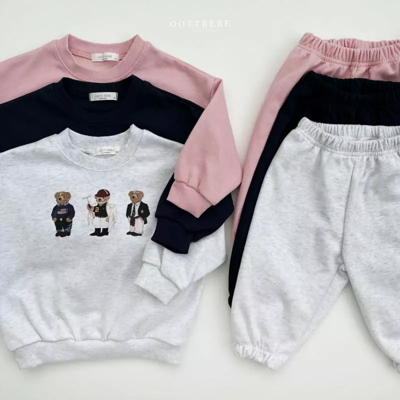 Oott Bebe - Korean Children Fashion - #prettylittlegirls - Bear Bear Top Bottom Set - 6