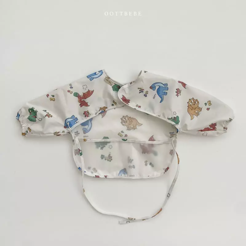 Oott Bebe - Korean Children Fashion - #stylishchildhood - Dino Waterproof Bib Bebe - 7