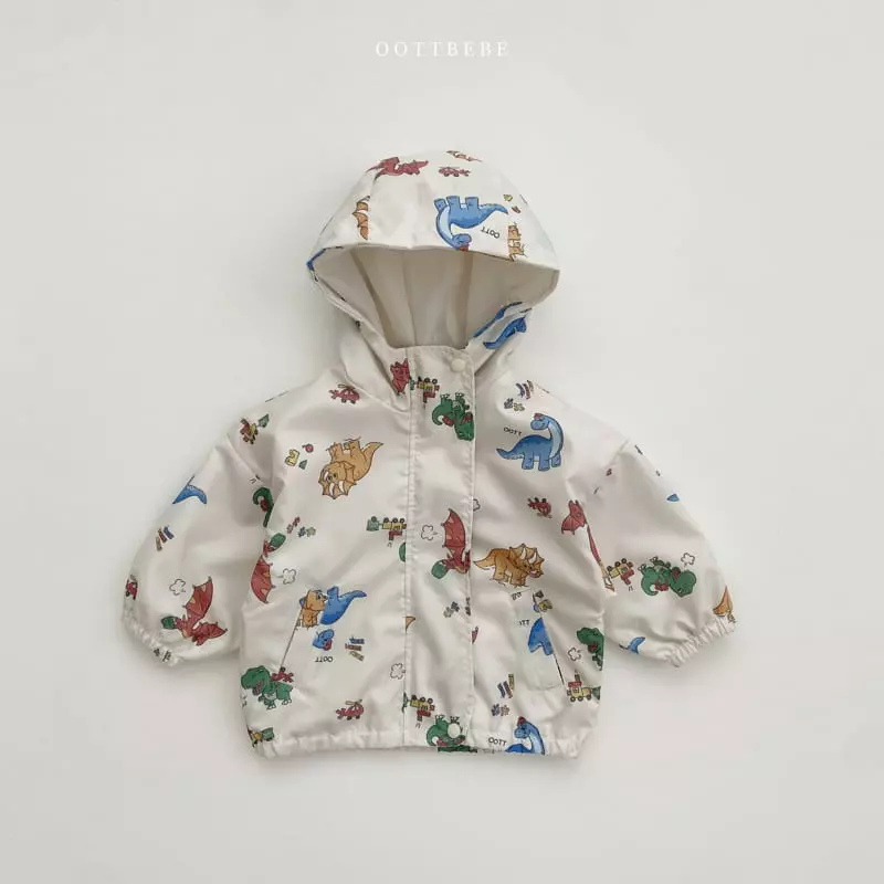 Oott Bebe - Korean Children Fashion - #stylishchildhood - Dino Windbreaker Jacket - 10