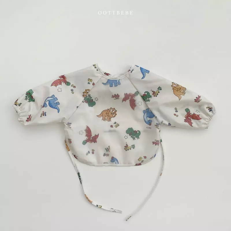 Oott Bebe - Korean Children Fashion - #todddlerfashion - Dino Waterproof Bib Bebe - 5