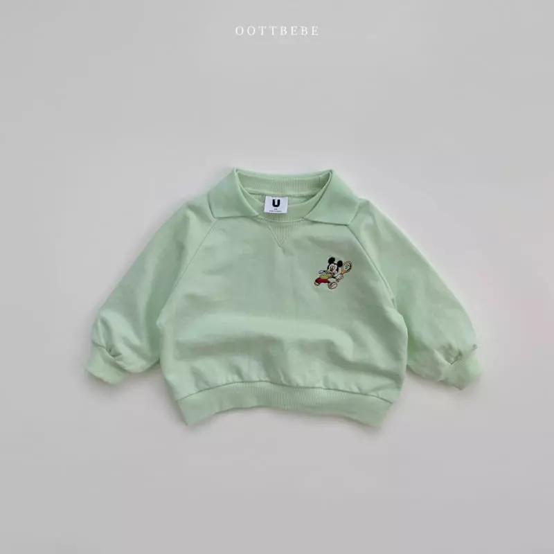 Oott Bebe - Korean Children Fashion - #toddlerclothing - Tennis Mickey Sweatshirt - 2
