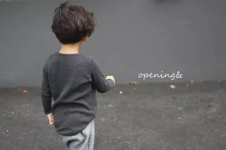 Opening & - Korean Children Fashion - #childofig - Original Waffle Top - 11