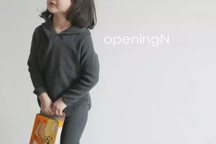 Opening & - Korean Children Fashion - #designkidswear - Original Waffle Hoody - 2