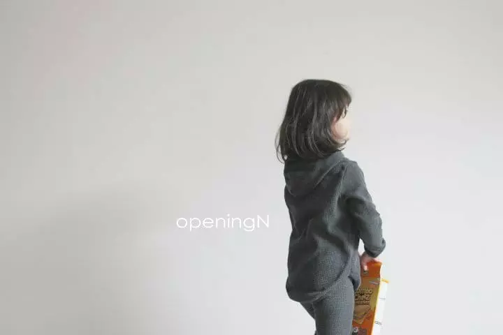 Opening & - Korean Children Fashion - #kidsshorts - Original Waffle Hoody - 5
