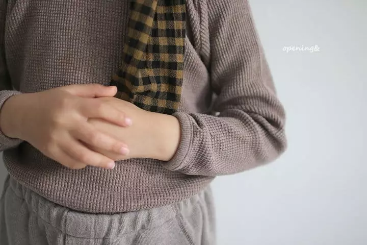 Opening & - Korean Children Fashion - #kidsshorts - Original Waffle Top - 3