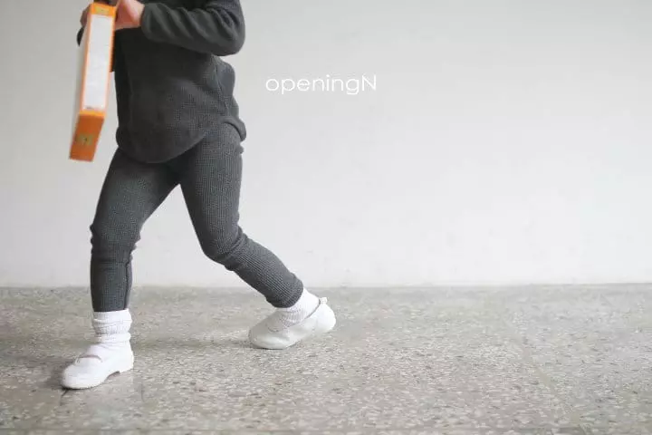 Opening & - Korean Children Fashion - #minifashionista - Original Waffle Leggings - 10