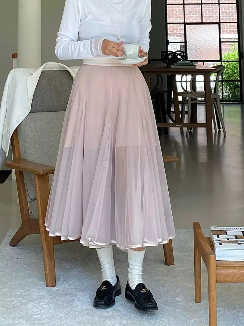 Ouppt - Korean Women Fashion - #momslook - Bale Skirt - 5