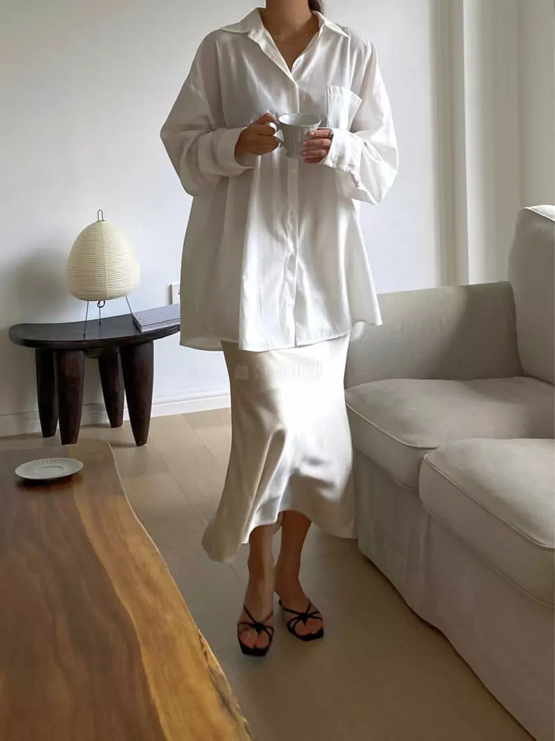 Ouppt - Korean Women Fashion - #momslook - Le Sha Shirt - 12
