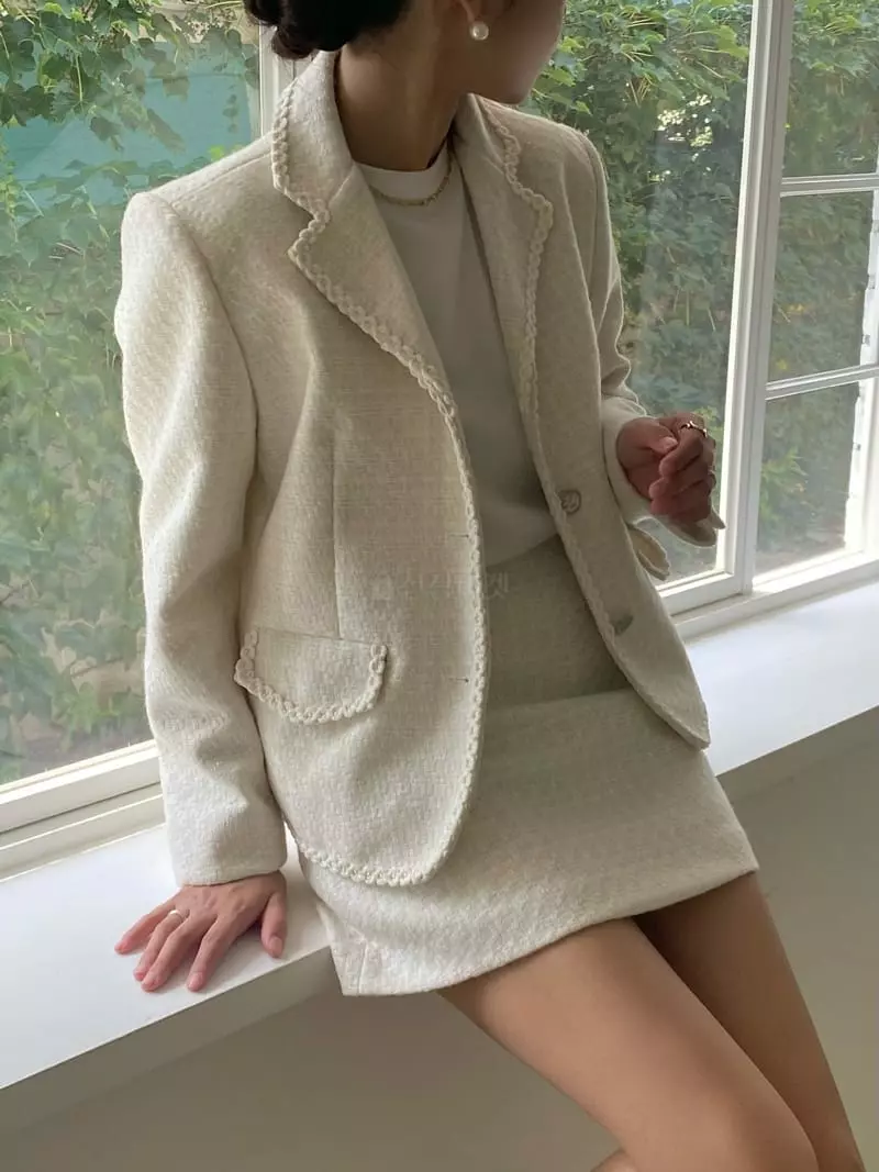 Ouppt - Korean Women Fashion - #momslook - Stella Twid Jacket - 11