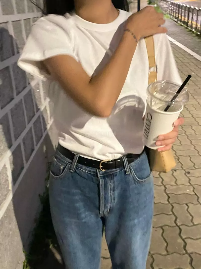 Ouppt - Korean Women Fashion - #momslook - Base Tee - 2