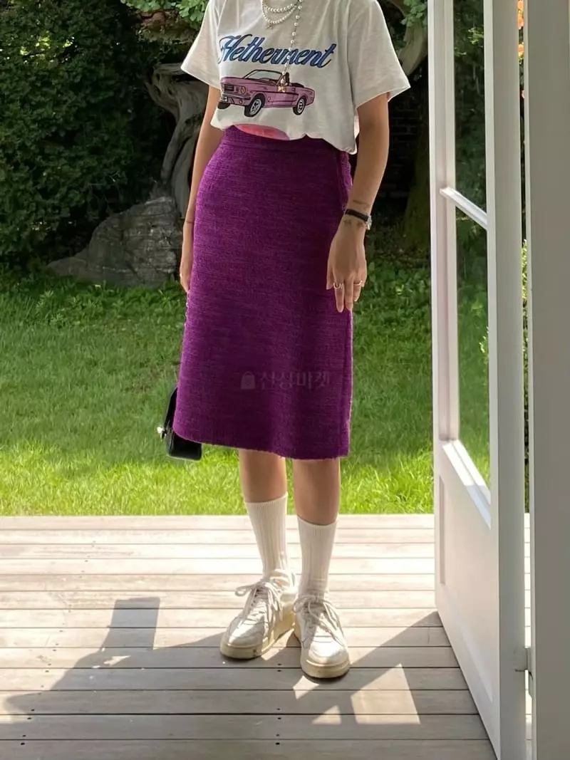 Ouppt - Korean Women Fashion - #momslook - Anna Twid Skirt - 3