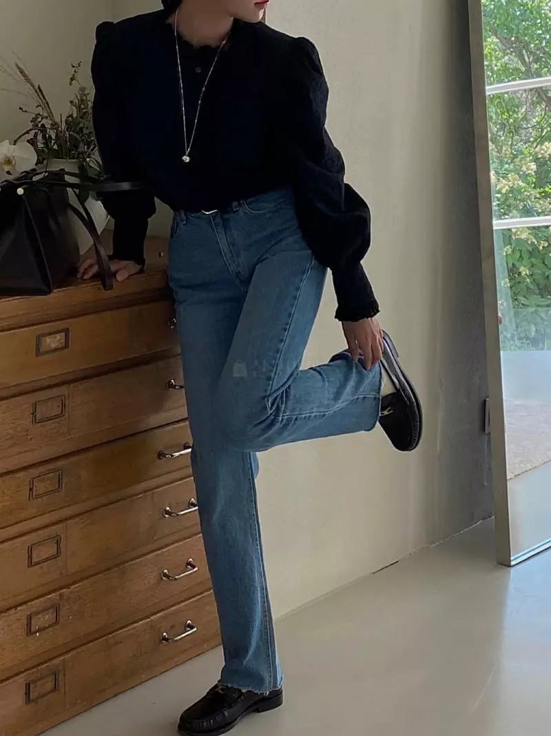 Ouppt - Korean Women Fashion - #momslook - Punching Blouse - 3