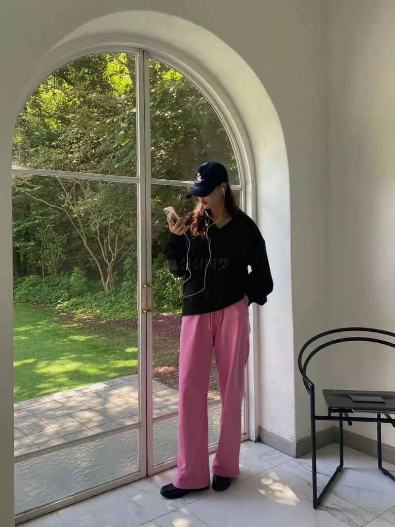 Ouppt - Korean Women Fashion - #vintagekidsstyle - Terry Wide Pants - 4