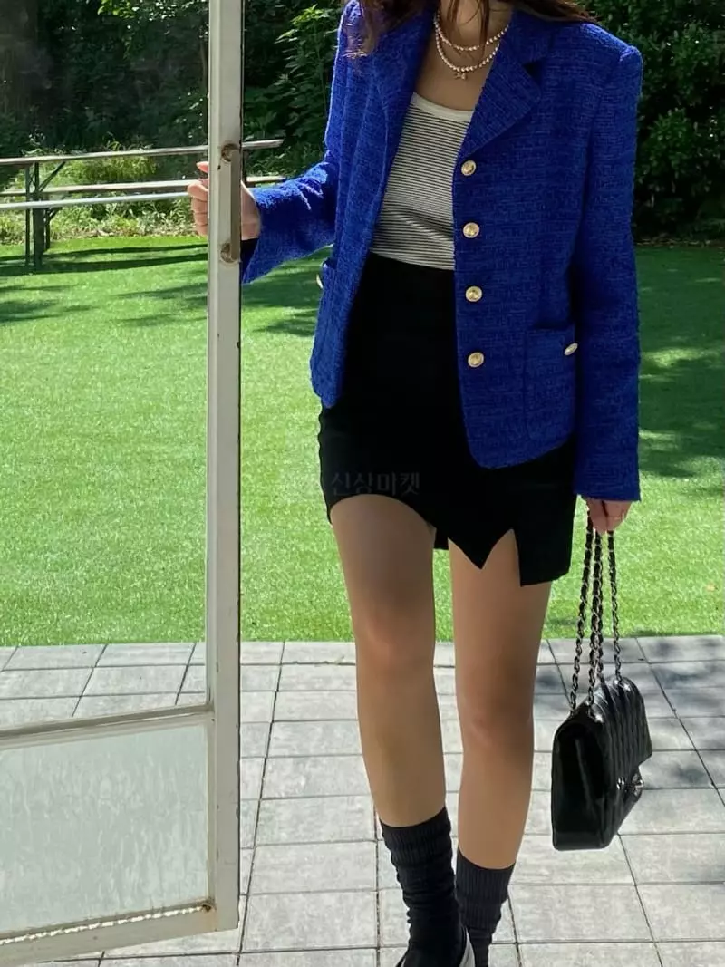 Ouppt - Korean Women Fashion - #thatsdarling - Anna Twid Jacket - 11