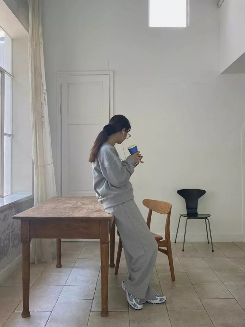 Ouppt - Korean Women Fashion - #thatsdarling - Terry Wide Pants - 8